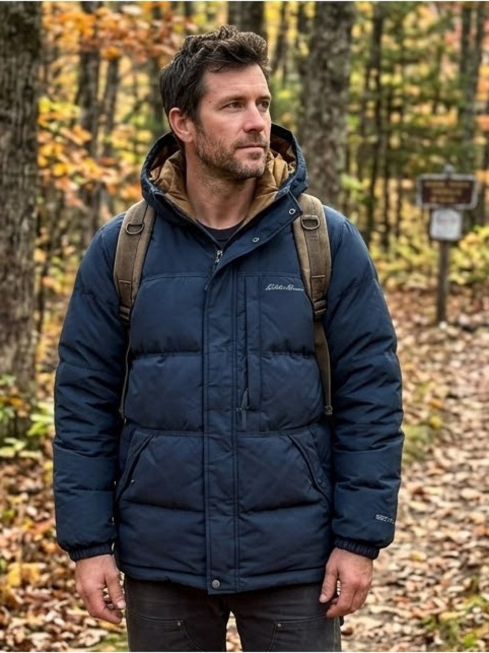 Eddie Bauer EB650 Goose Down Parka Jacket Men XL